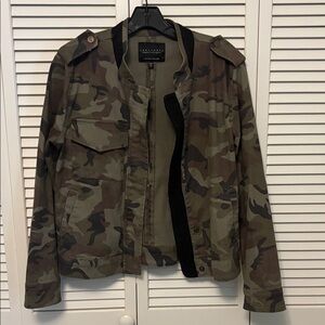 Sanctuary Olive Camouflage Utility Jacket
